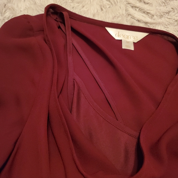 Decree Maroon Shift Dress - Picture 6 of 6